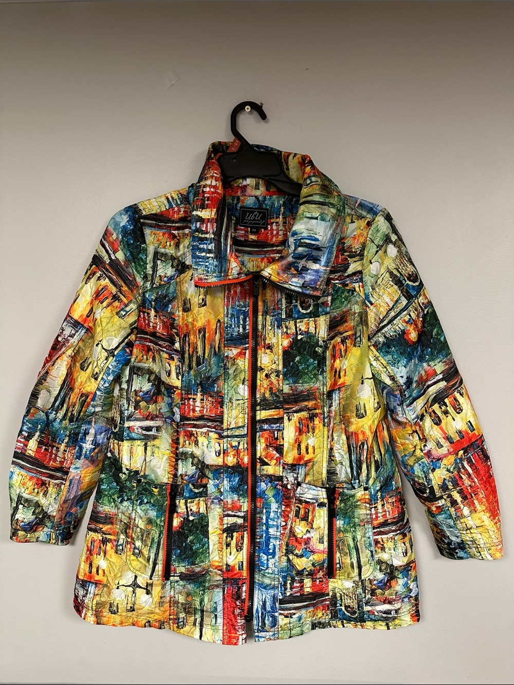 Ubu Pack Your Personality Artsy Boho Hippie travel  Full-Zip Jacket City Scape M